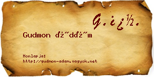 Gudmon Ádám névjegykártya